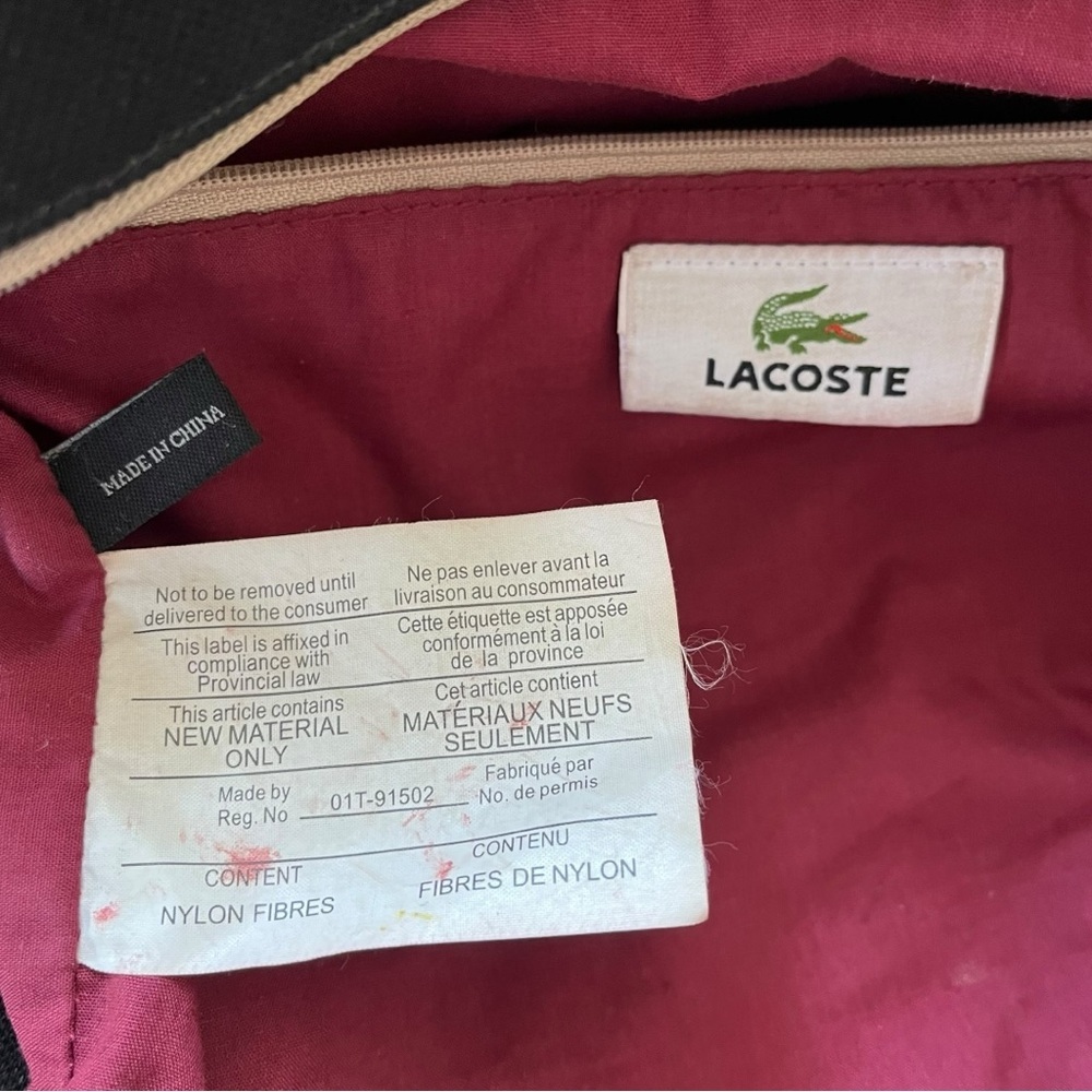 Vintage Lacoste Black Mini Tote Shoulder Bag EUC - Picture 11 of 14